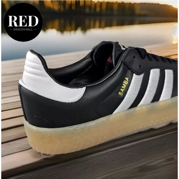 Adidas Sambae OG Leather Shoes Black/Gum Sole ID0436 - Women's Size 10 - Picture 8 of 16